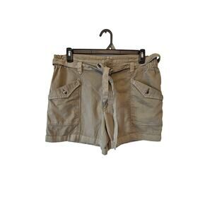 Old Navy‎ Women's Tie-Front Cargo Cotton Shorts Size L Olive Green